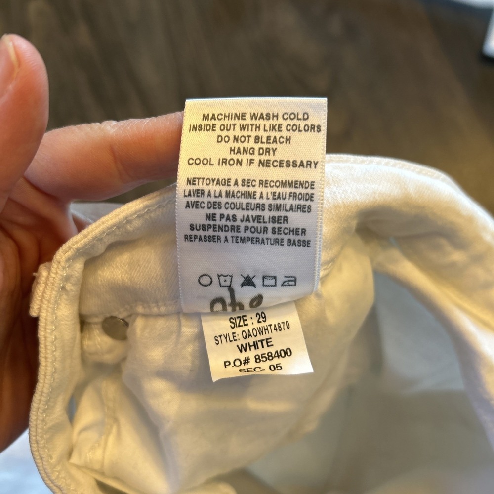 Joes Shorts Womens 29 White Denim Bermuda Length 5 Pocket Stretch Zip Fly - Picture 7 of 7